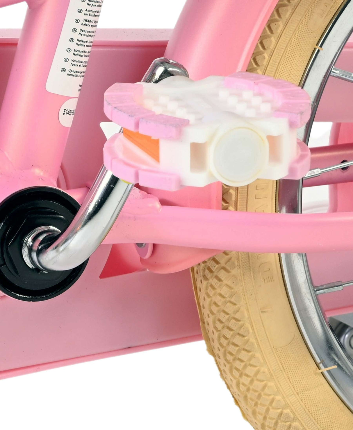 Volare Blossom Kinderfahrrad - Mädchen - 14 Zoll - Rosa