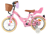 Volare Blossom Kinderfahrrad - Mädchen - 14 Zoll - Rosa - Zwei Handbremsen