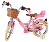 Volare Blossom Kinderfahrrad - Mädchen - 14 Zoll - Rosa - Zwei Handbremsen