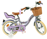 Volare Blossom Kinderfahrrad - Mädchen - 14 Zoll - Lila - Zwei Handbremsen