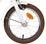 Volare Blossom Kinderfahrrad - Mädchen - 14 Zoll - Weiß - Zwei Handbremsen