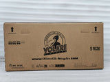 Braune Versandbox mit Logo und Informationen zu Fahrrädern