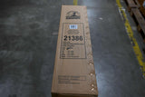 Braune Verpackung mit Produktinformationen und Barcode auf der Oberseite