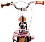 Fahrradlenker mit pinkem Kabel und braunen Griffen, Retro-Design