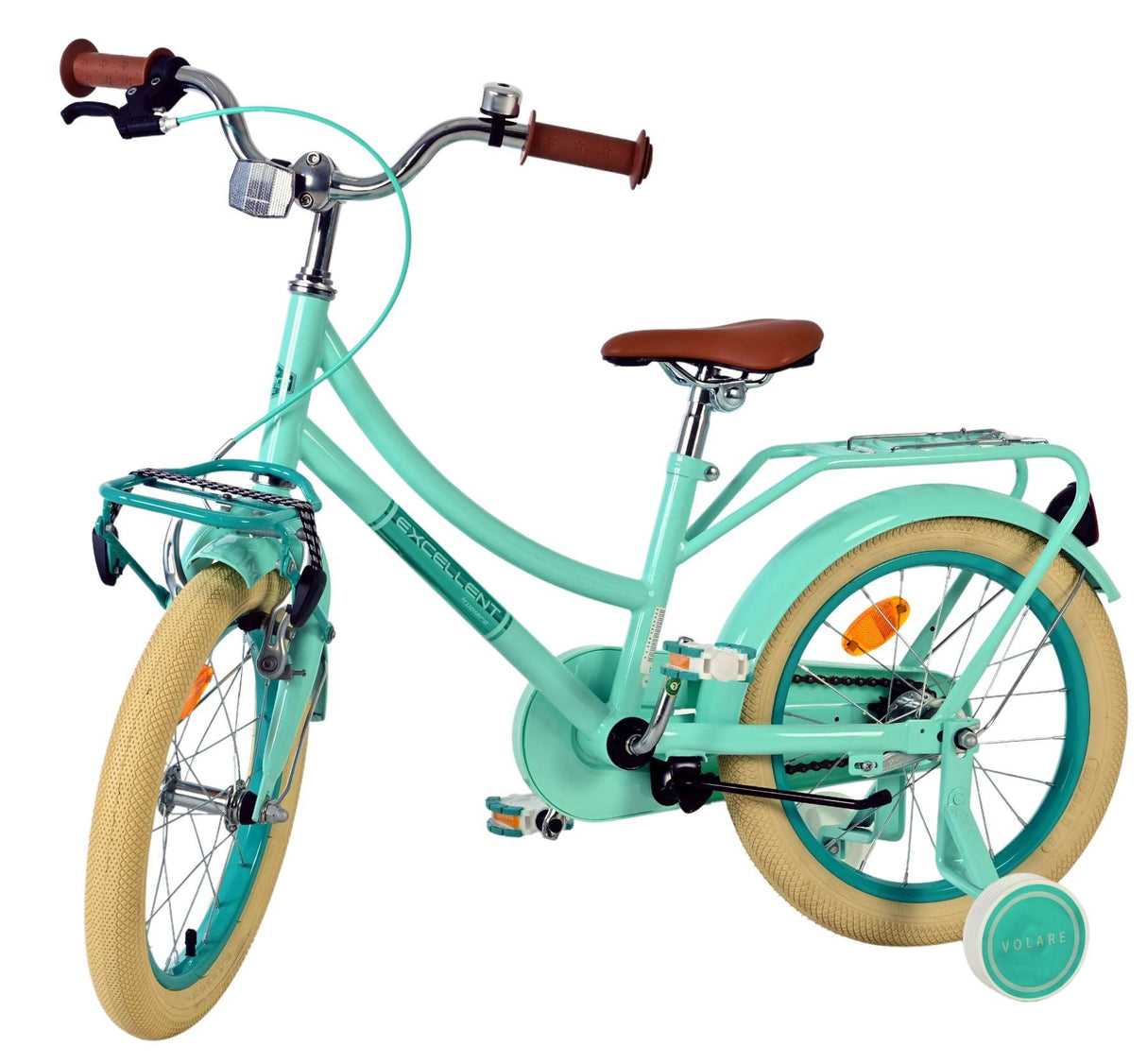 Volare Excellent Kinderfahrrad - Mädchen - 16 Zoll - Grün - 95 % zusammengebaut