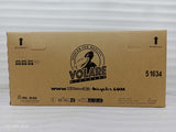 Kartonverpackung für ein Fahrrad mit Aufdruck und Gewichtsangabe