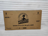 Kartonverpackung für ein Fahrrad mit Logo und Informationen