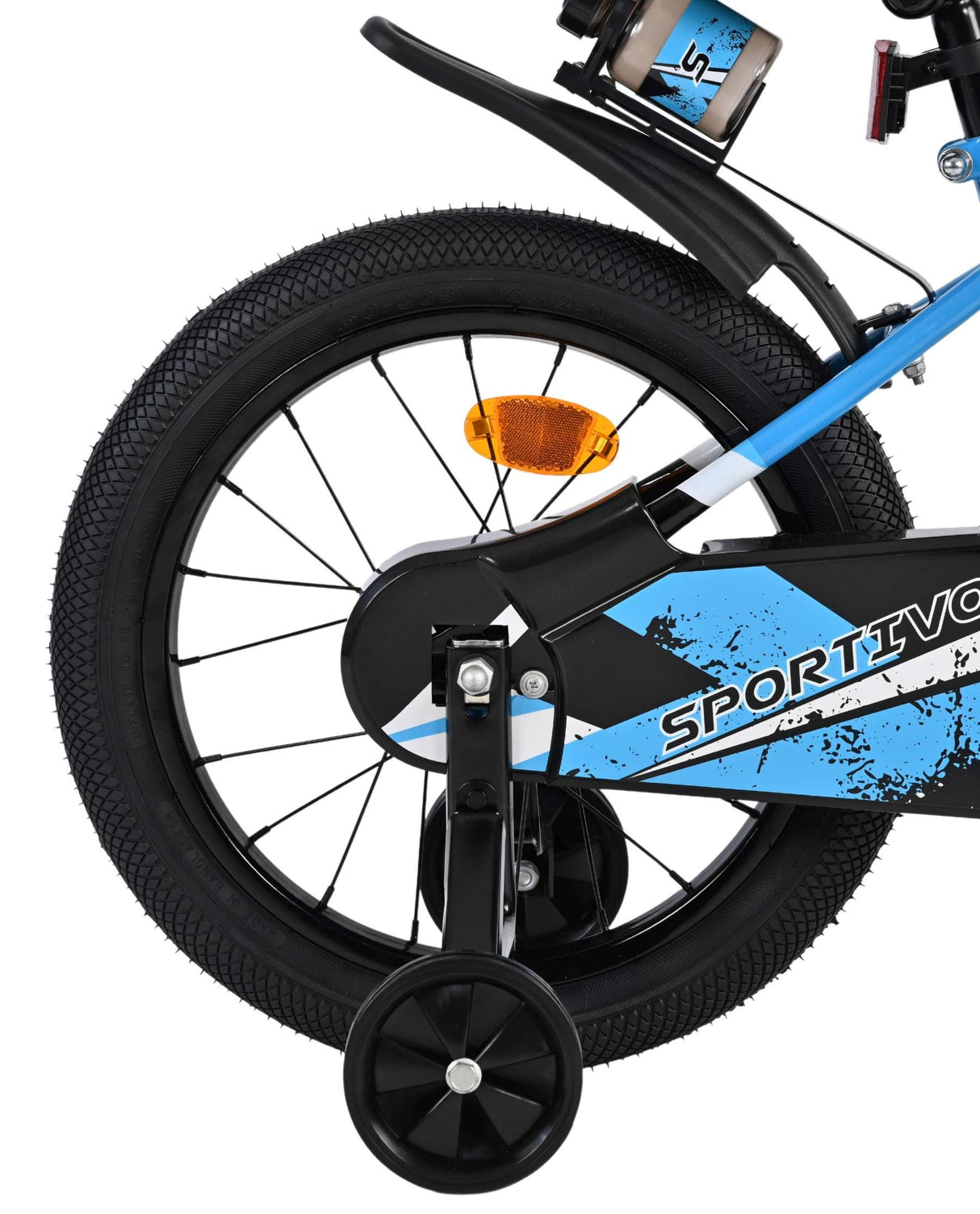 Volare Sportivo Kinderfahrrad - Jungen - 16 Zoll - Blau Schwarz
