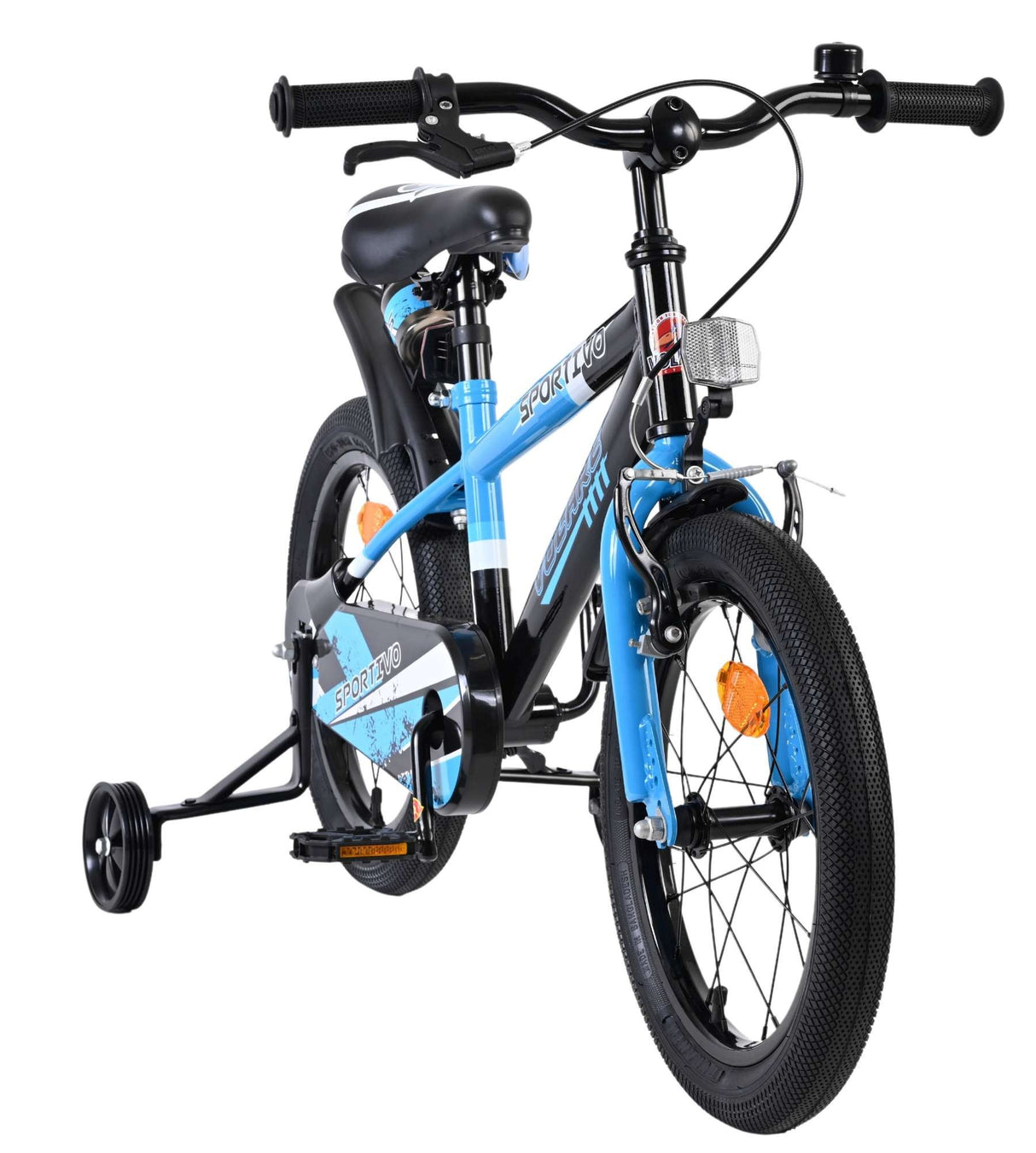 Volare Sportivo Kinderfahrrad - Jungen - 16 Zoll - Blau Schwarz