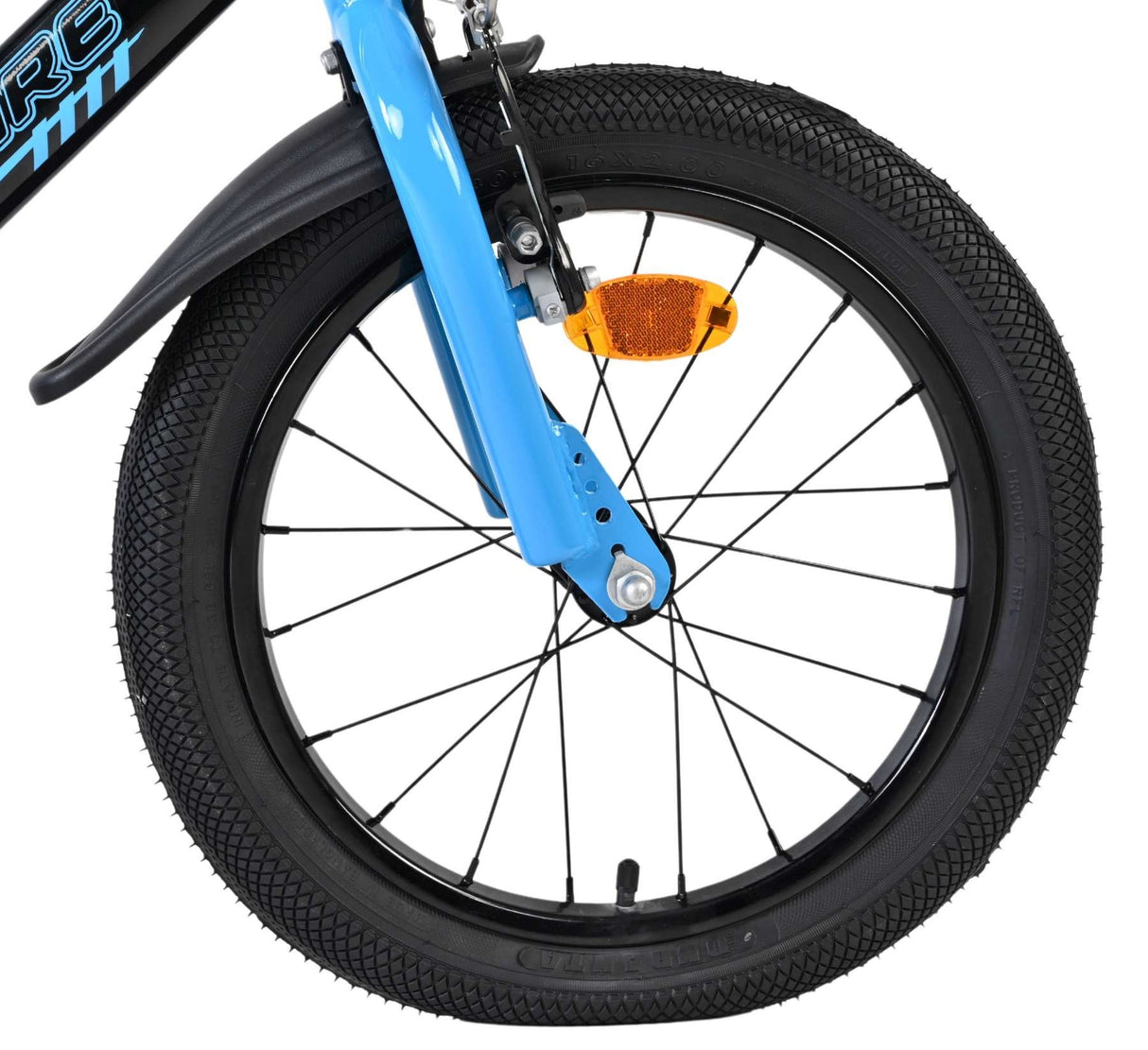 Volare Sportivo Kinderfahrrad - Jungen - 16 Zoll - Blau Schwarz - Zwei Handbremsen