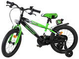 Volare Sportivo Kinderfahrrad - Jungen - 16 Zoll - Grün Schwarz - Zwei Handbremsen