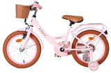 Volare Ashley Kinderfahrrad Mädchen 16 Zoll Rosa – Rücktritt- & Handbremse, abnehmbare Stützräder, Korb