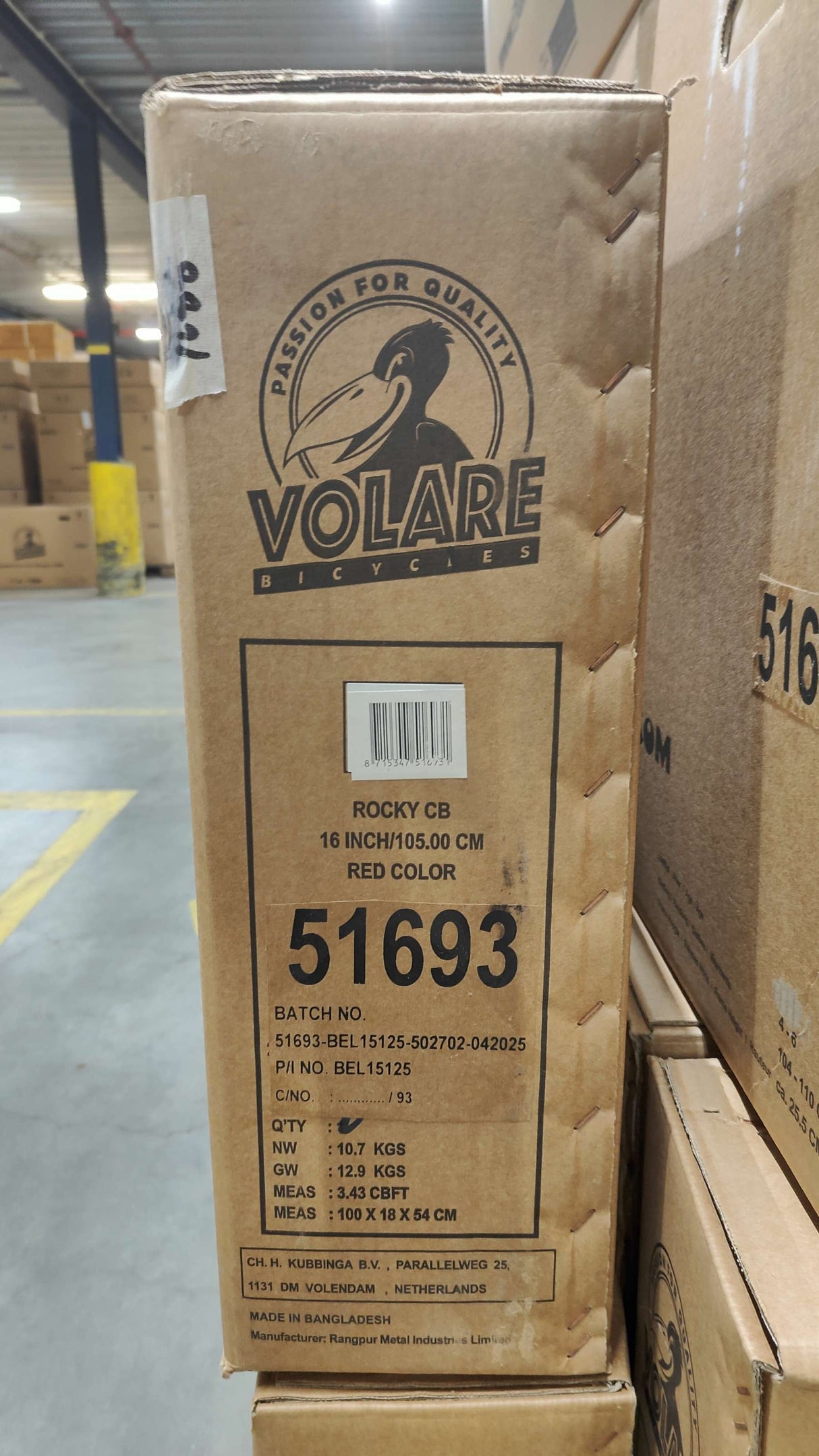 Volare Rocky Kinderfahrrad - Jungen - 16 Zoll - Rot