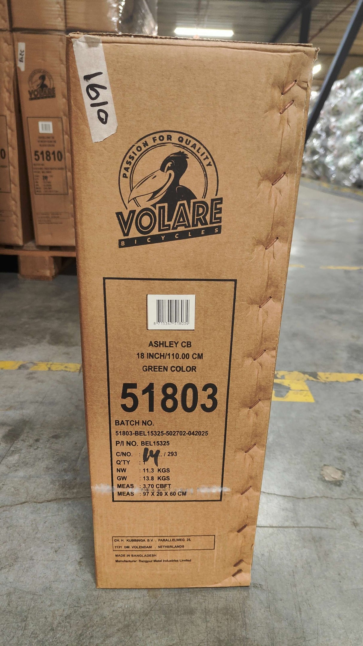 Volare Ashley Kinderfahrrad - Mädchen - 18 Zoll - Grün