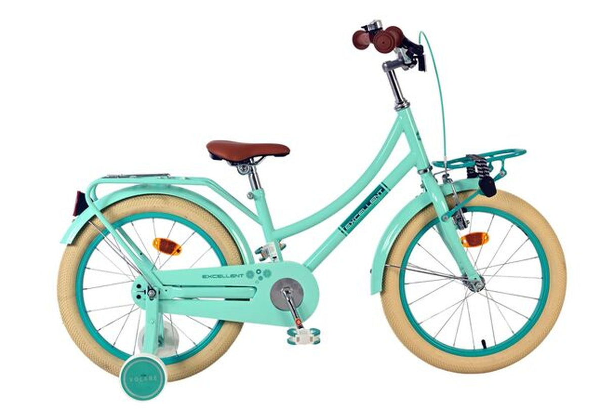 Volare Excellent Kinderfahrrad - Mädchen - 18 Zoll - Grün - 95 % zusammengebaut