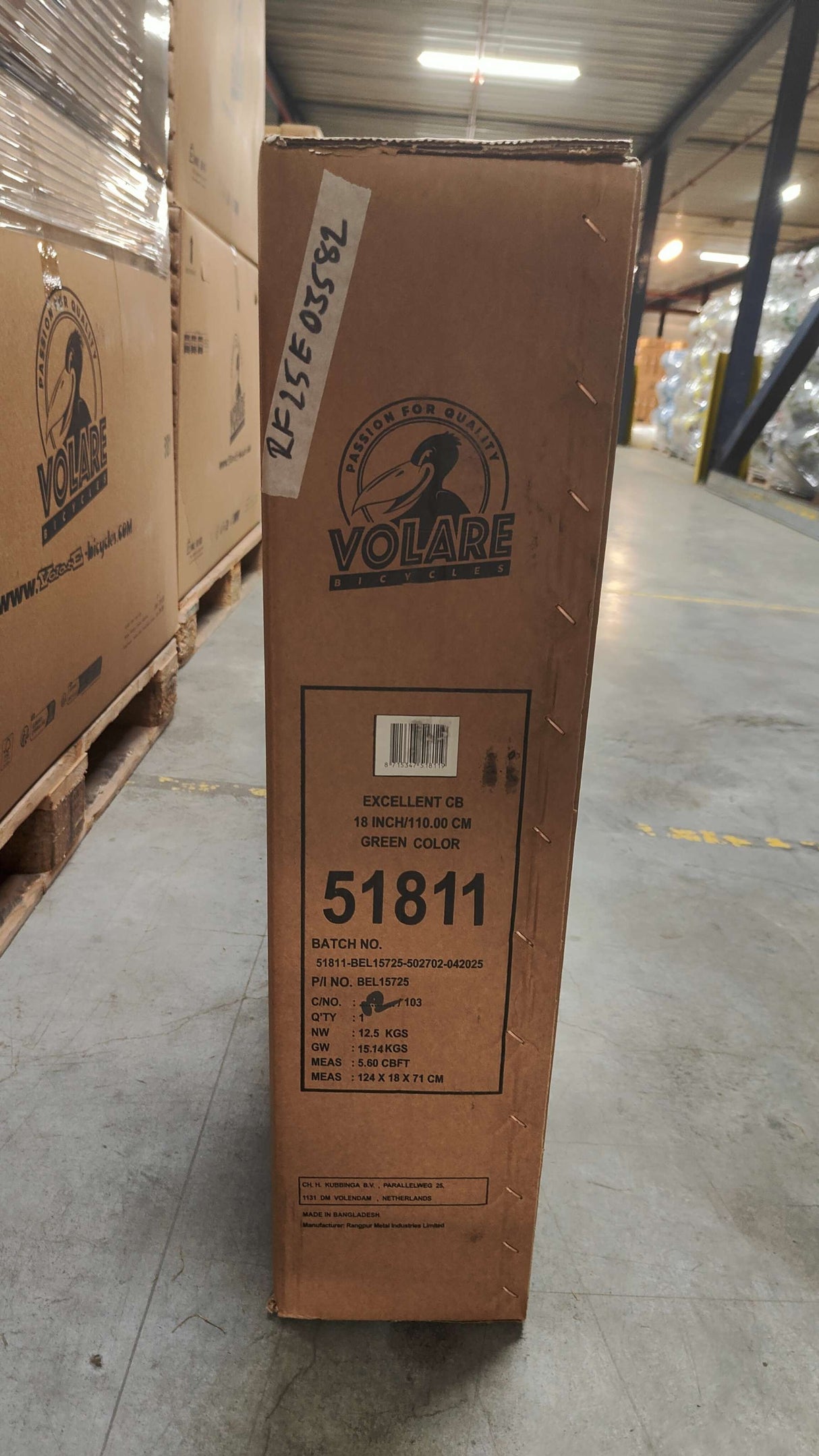 Volare Excellent Kinderfahrrad - Mädchen - 18 Zoll - Grün - 95 % zusammengebaut