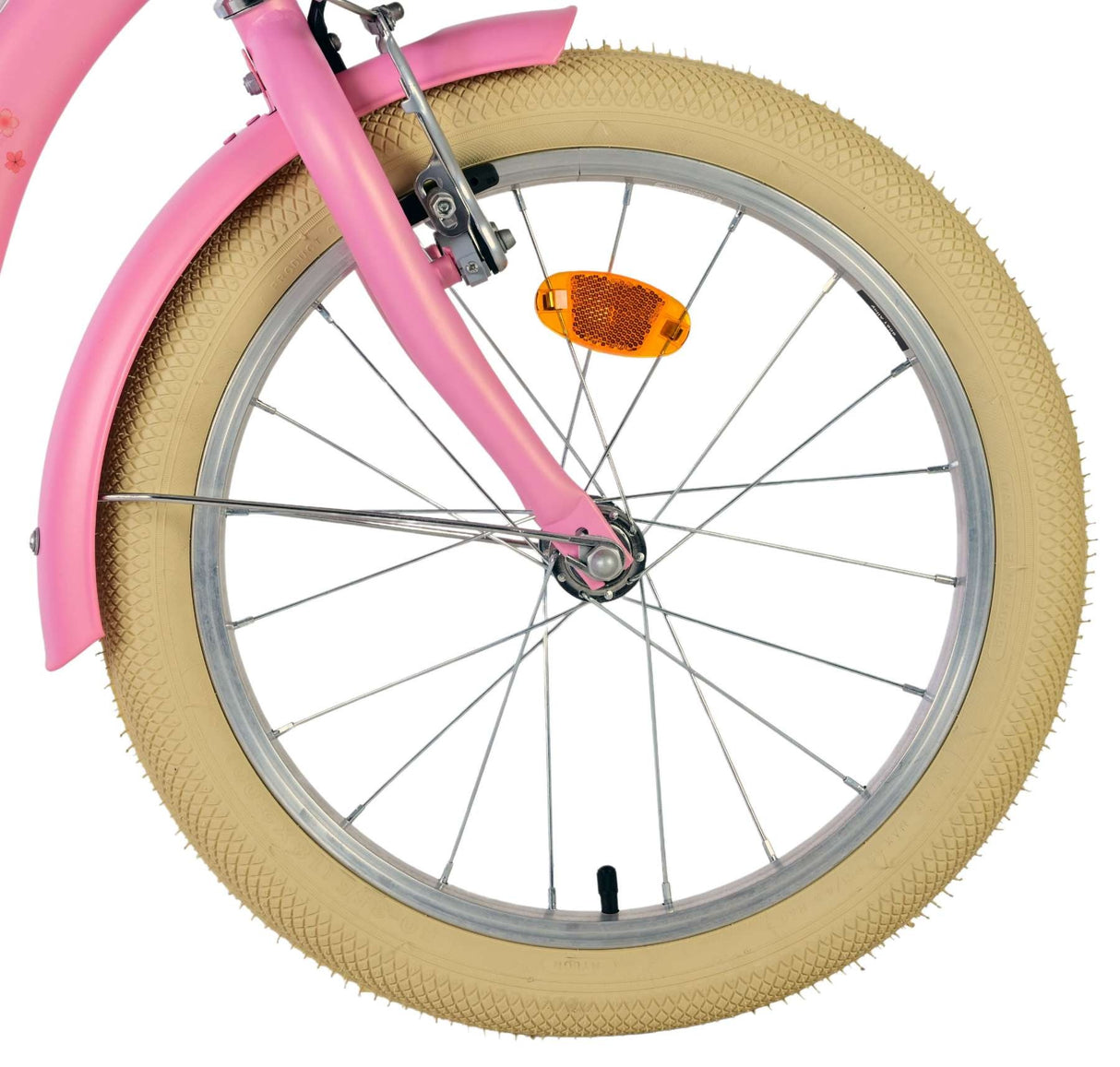 Volare Blossom Kinderfahrrad - Mädchen - 18 Zoll - Rosa - Zwei Handbremsen