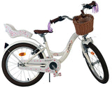 Volare Blossom Kinderfahrrad - Mädchen - 18 Zoll - Weiß - Zwei Handbremsen