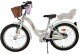 Volare Blossom Kinderfahrrad - Mädchen - 18 Zoll - Weiß - Zwei Handbremsen