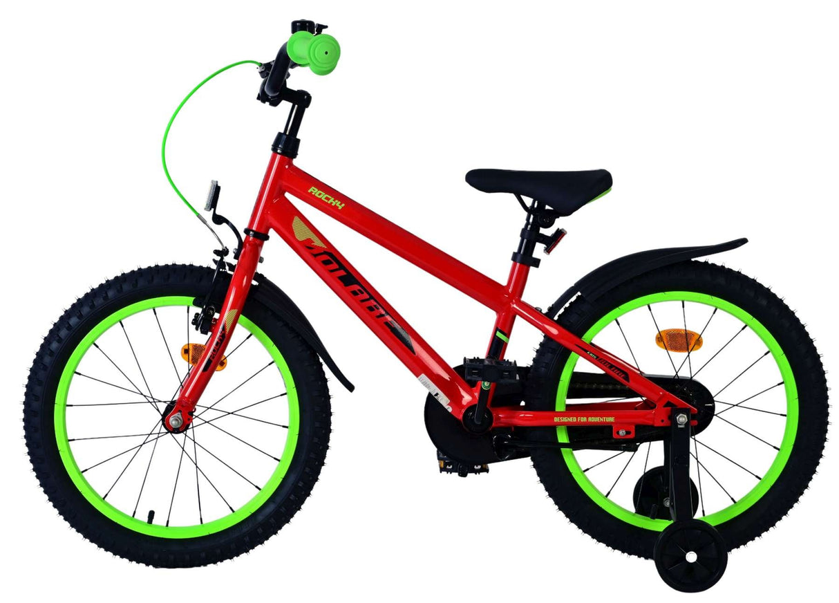 Volare Rocky Kinderfahrrad - Jungen - 18 Zoll - Rot
