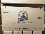Karton mit Logo und Informationen zu Fahrrädern, braune Pappe