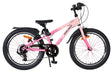 Kinderfahrrad in Pink mit 20-Zoll-Rädern und schwarzer Ausstattung
