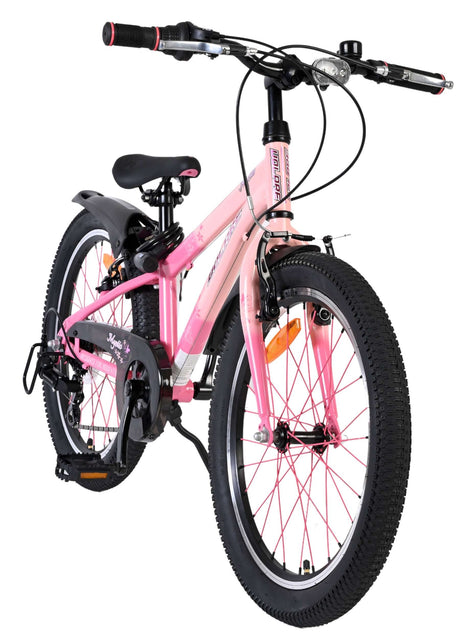 Kinderfahrrad in Pink mit 20-Zoll-Rädern und schwarzem Reifen