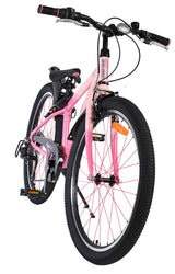 Rosa Mountainbike mit dicken Reifen und sportlichem Design