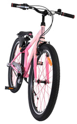 Pinkes Kinderfahrrad mit breiten Reifen und sportlichem Design
