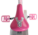 Rosa Kinderfahrradsattel mit Einhorn-Design und Regenbogenmotiv