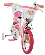 Rosa Kinderfahrrad mit Einhornkorb und stabilen Reifen