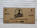 Kartonverpackung für ein Fahrrad mit Logo und Gewichtsangabe