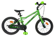 Grünes Kinderfahrrad mit 16-Zoll-Rädern und stabiler Bauweise