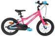 Rosa Kinderfahrrad mit blauen Akzenten und 16-Zoll-Rädern