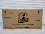 Kartonverpackung für ein Fahrrad mit Logo und Gewichtsangabe