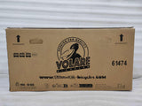 Kartonverpackung für ein Fahrrad mit Logo und Gewichtsangabe