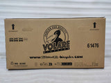 Kartonverpackung für ein Fahrrad mit Logo und Gewichtsangabe