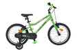 Grünes Kinderfahrrad mit 16-Zoll-Rädern und Rücktrittbremse