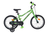 Grünes Kinderfahrrad mit 16-Zoll-Rädern und Rücktrittbremse