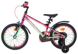 Kinderfahrrad in bunten Farben mit Stützrädern und verstellbarem Sattel