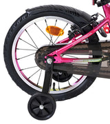 Volare Chrome Kinderfahrrad 16 Zoll Rosa-Grün mit zwei Handbremsen