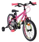 Volare Chrome Kinderfahrrad 16 Zoll Rosa-Grün mit zwei Handbremsen
