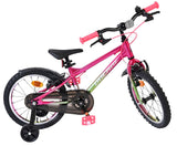Volare Chrome Kinderfahrrad 16 Zoll Rosa-Grün mit zwei Handbremsen