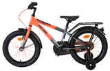 Kinderfahrrad mit orange-grauem Rahmen und stabilen Reifen