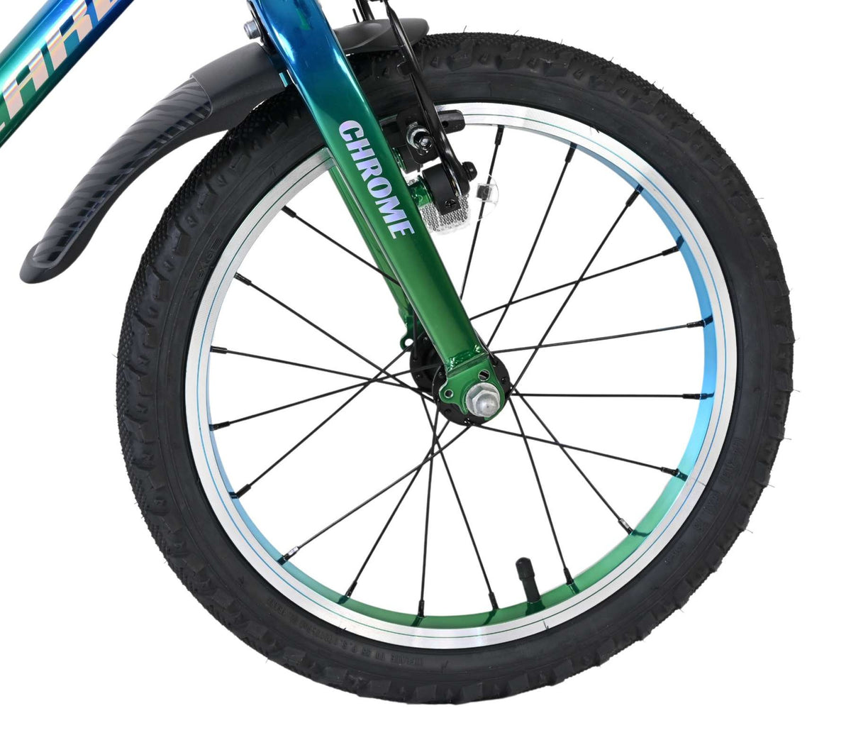 Volare Chrome 16-Zoll-Kinderfahrrad für Jungen in Blaugrün mit zwei Handbremsen