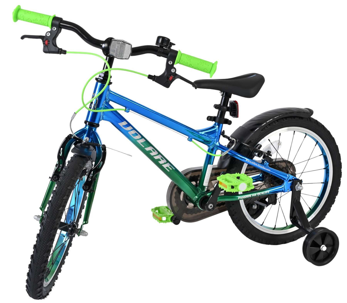 Volare Chrome 16-Zoll-Kinderfahrrad für Jungen in Blaugrün mit zwei Handbremsen