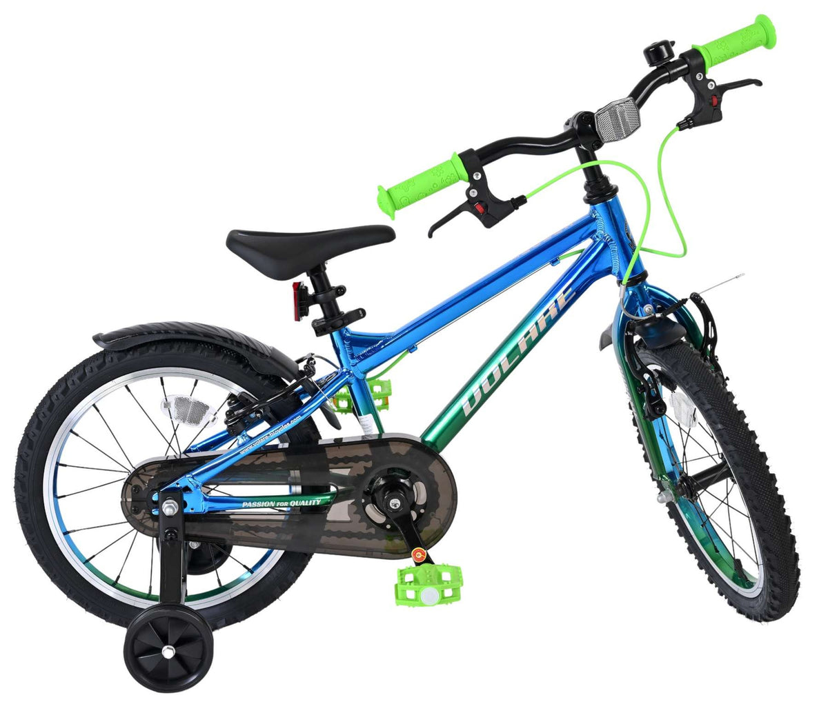 Volare Chrome 16-Zoll-Kinderfahrrad für Jungen in Blaugrün mit zwei Handbremsen