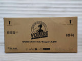 Kartonverpackung für Fahrräder mit Logo und Gewichtshinweis
