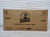 Kartonverpackung für ein Fahrrad mit Logo und Gewichtsangabe