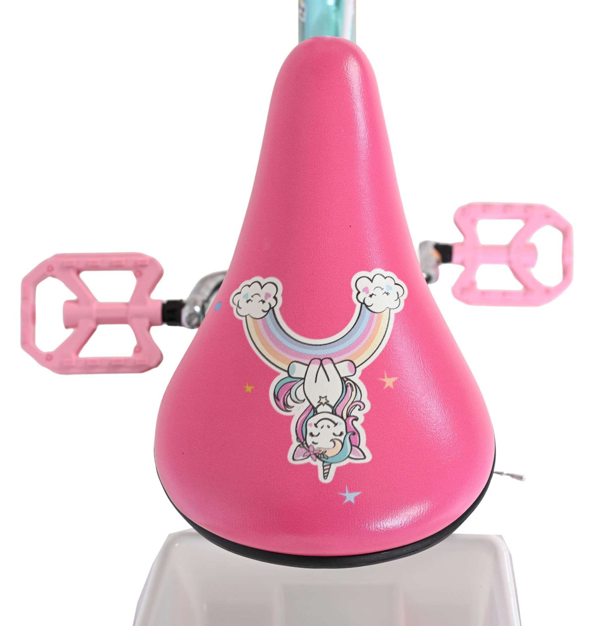 Volare Unicorn Kinderfahrrad 16 Zoll Grün mit Handbremsen und Stützrädern